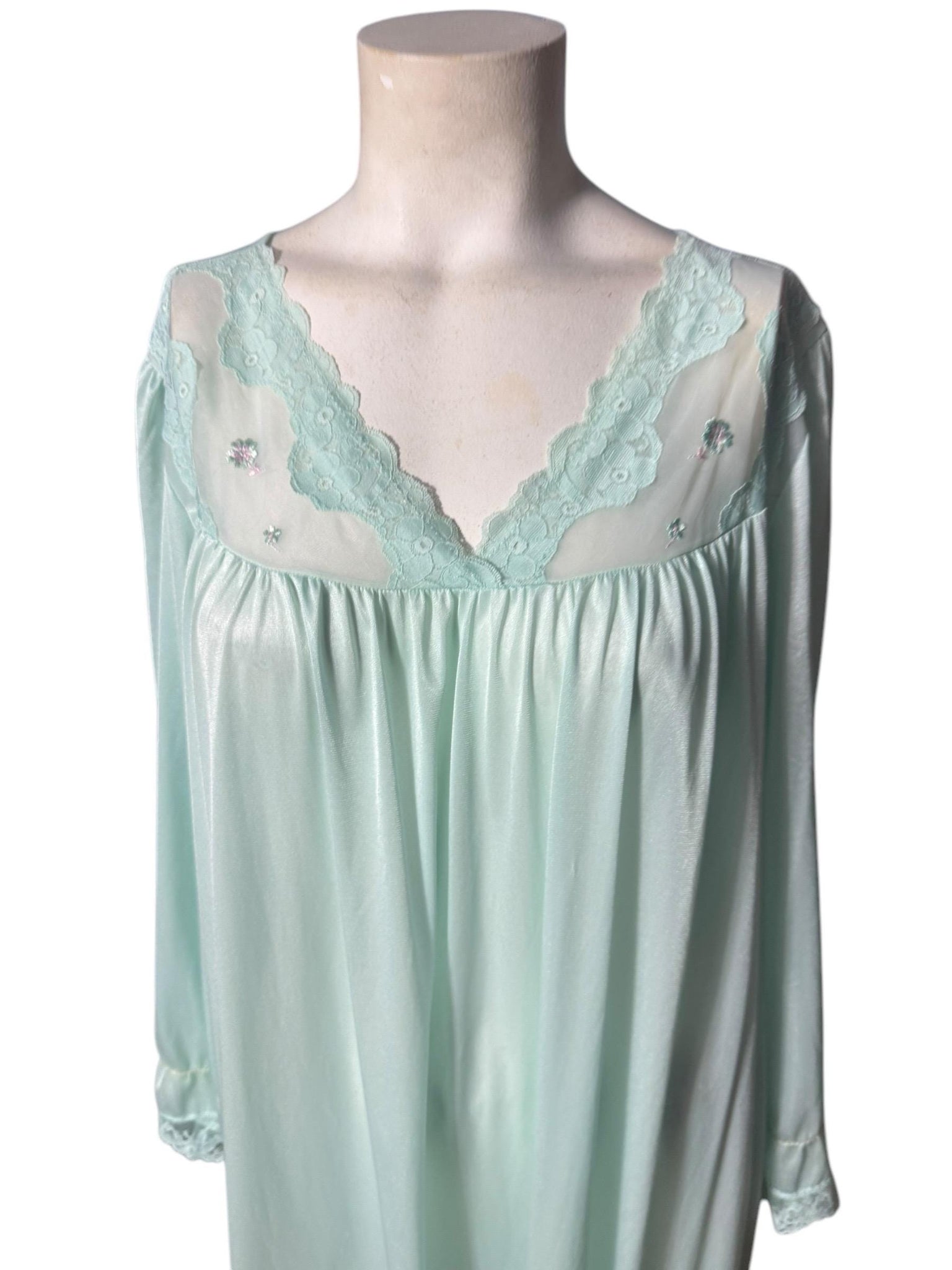 Vintage blue Sears 80's nightgown L