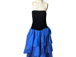 Vintage 80's Rose Taft Couture formal dress S