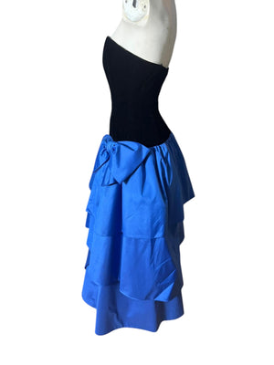 Vintage 80's Rose Taft Couture formal dress S