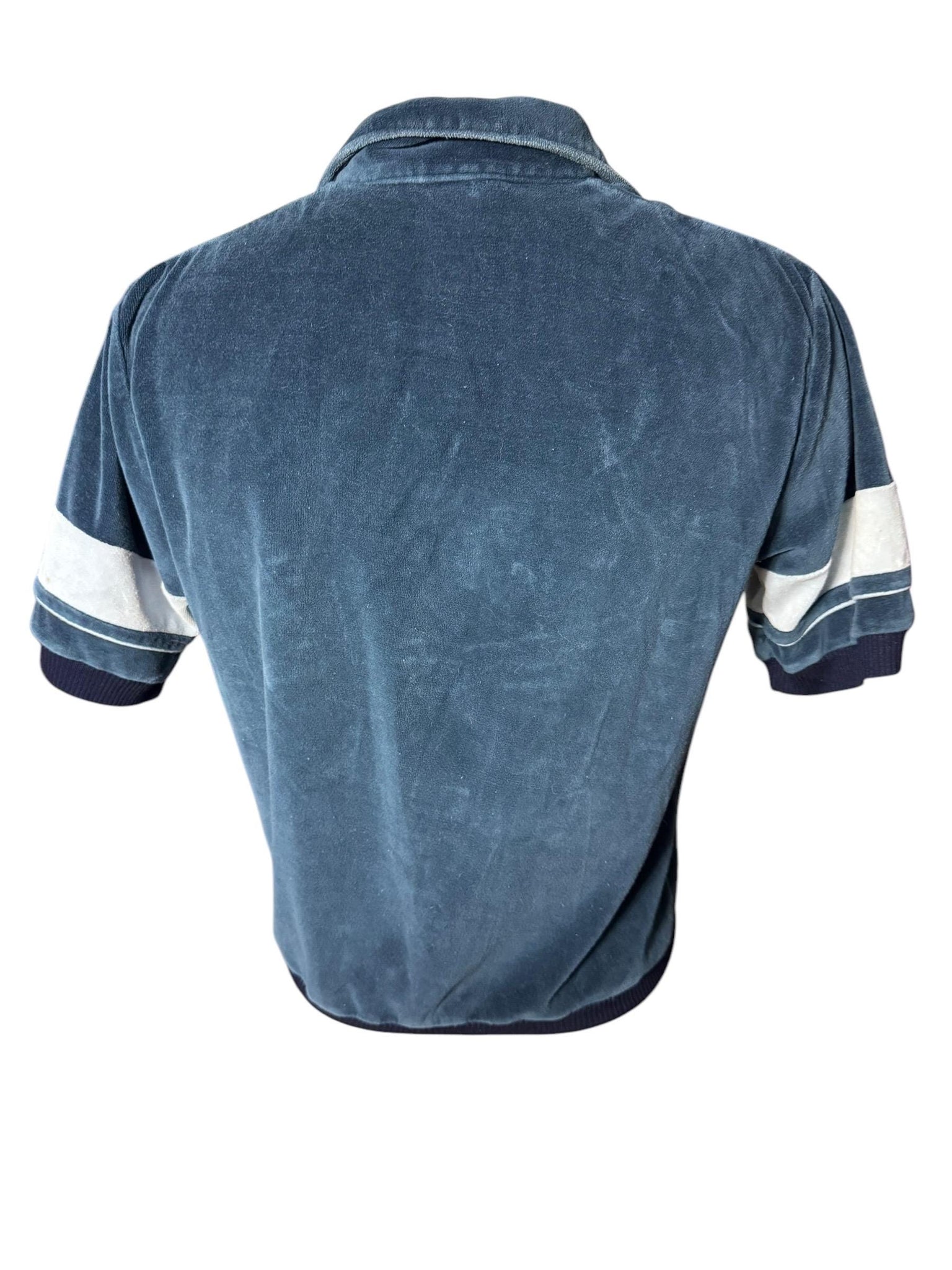 Vintage 70’s blue & tan terry cloth pullover L Gap