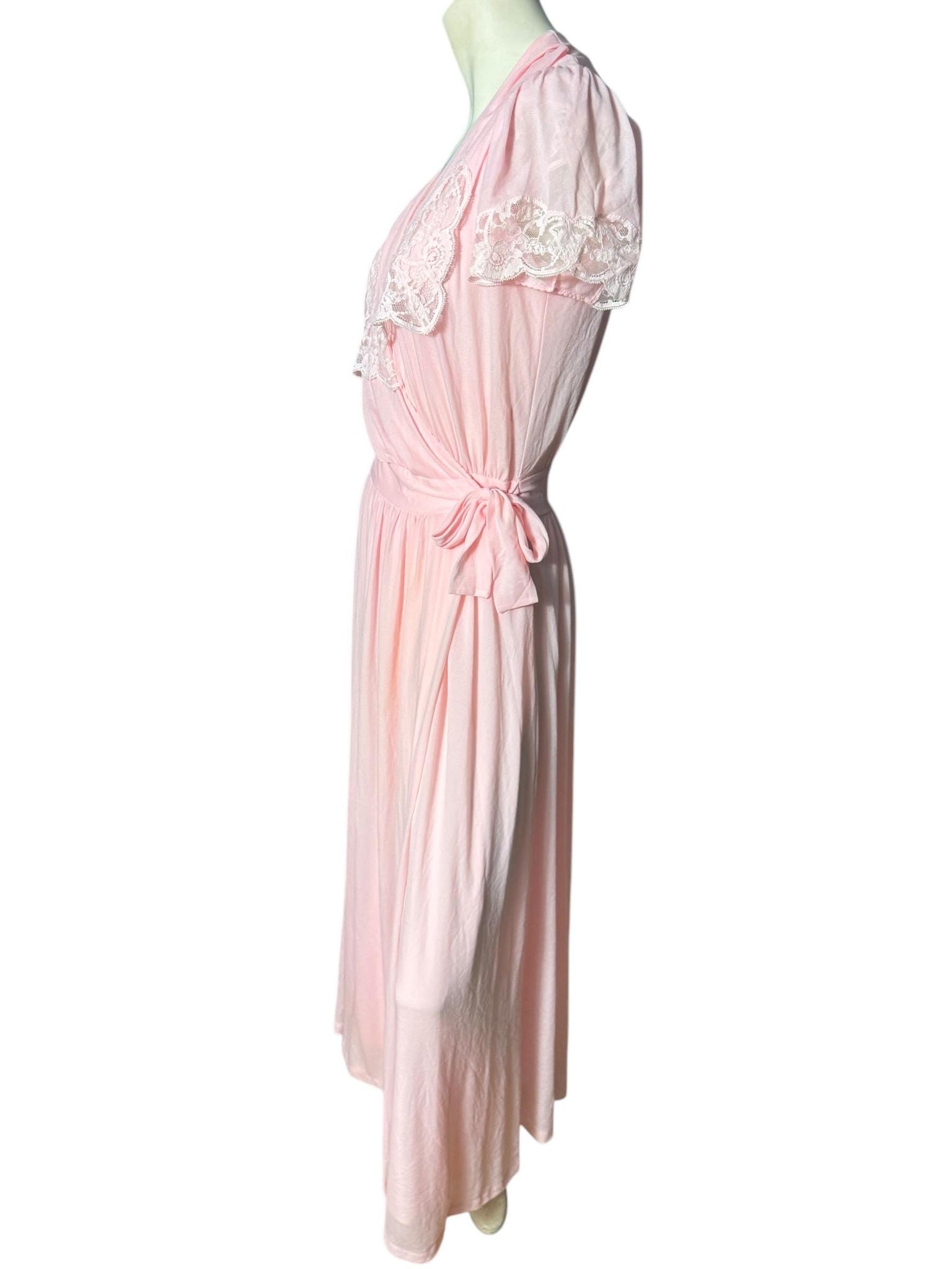 Vintage Lily of France pink Peignoir Nightgown Set S
