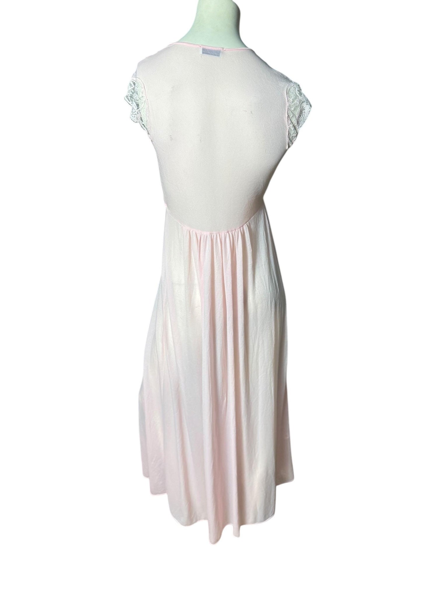 Vintage Lily of France pink Peignoir Nightgown Set S