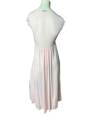 Vintage Lily of France pink Peignoir Nightgown Set S