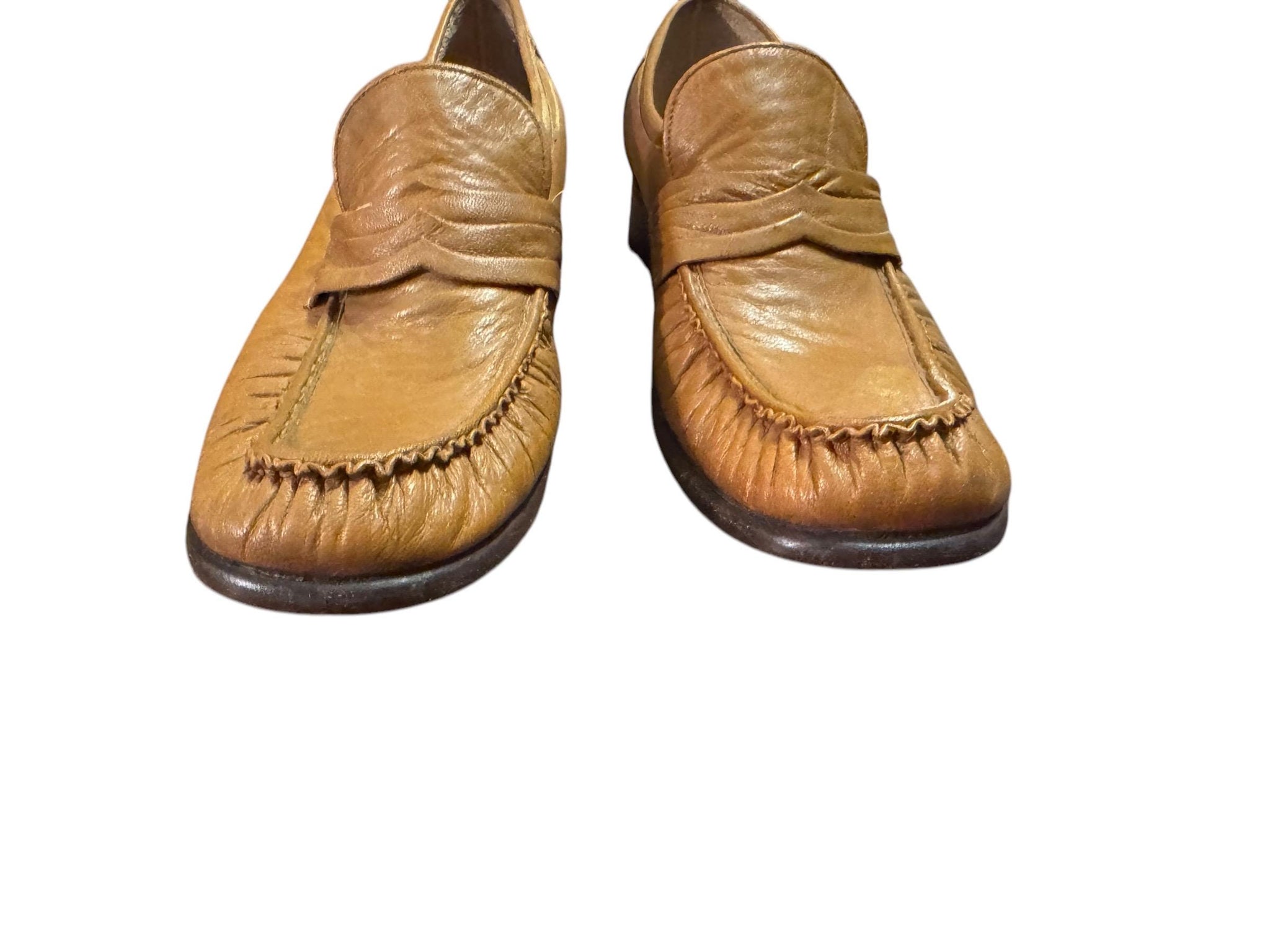 Vintage 70's men's brown loafer shoes 4.5 M 6 W