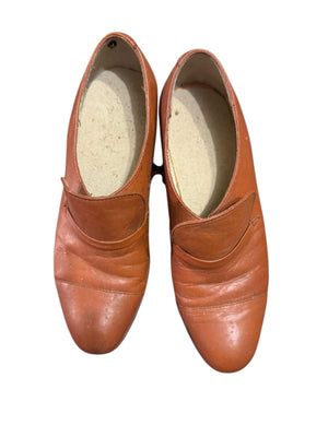 Vintage 70's men's brown heel loafer shoes 6
