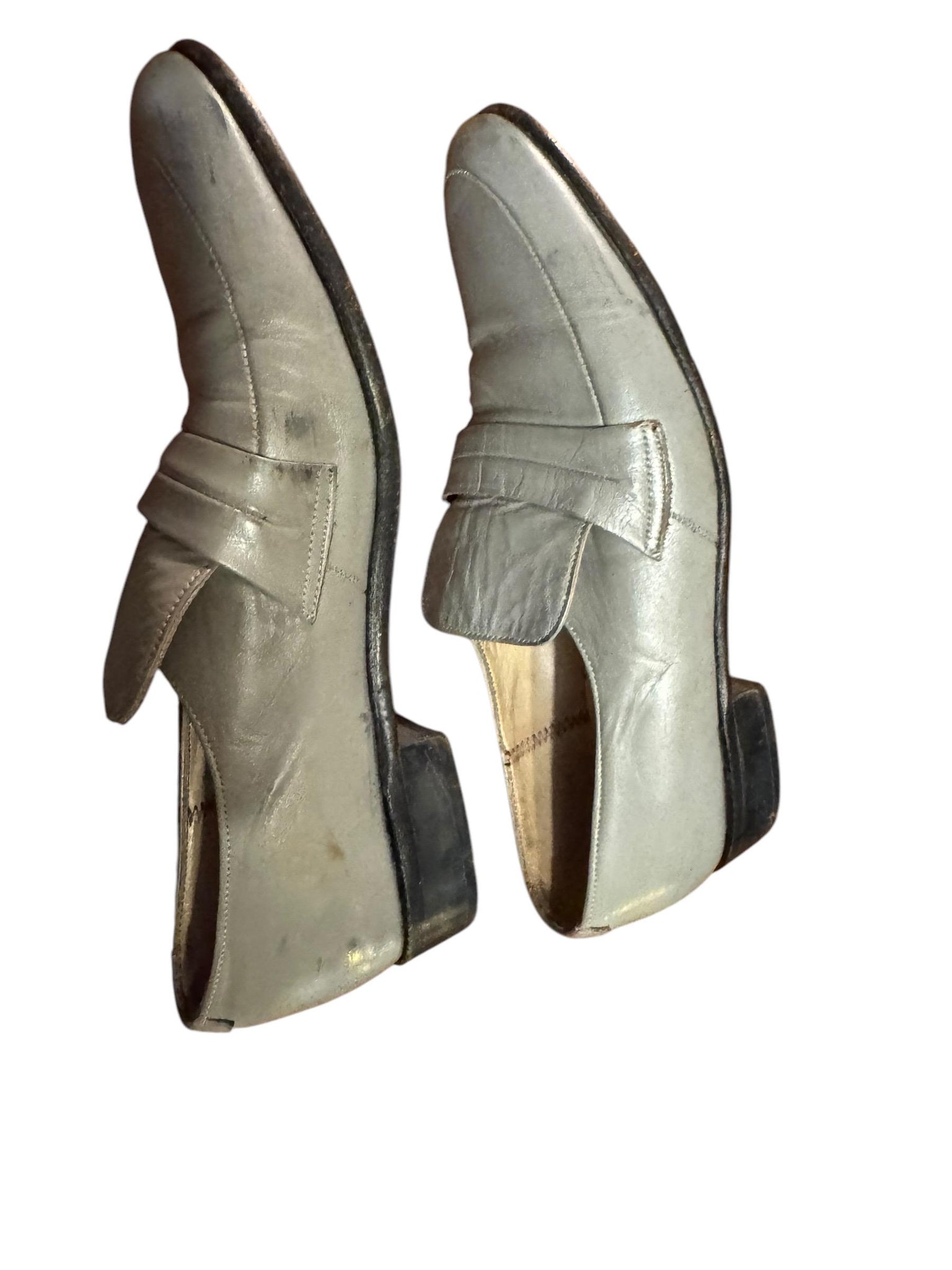 Vintage 70's men's gray loafer shoes 5