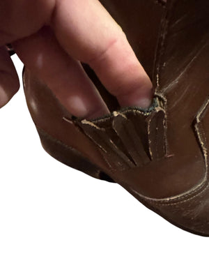 Vintage brown short cowboy boots 5 D