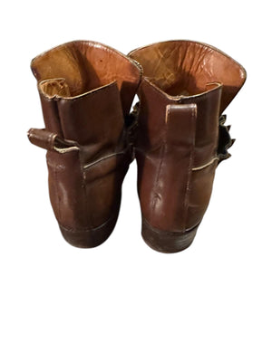 Vintage brown short cowboy boots 5 D