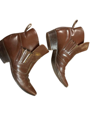Vintage brown short cowboy boots 5 D