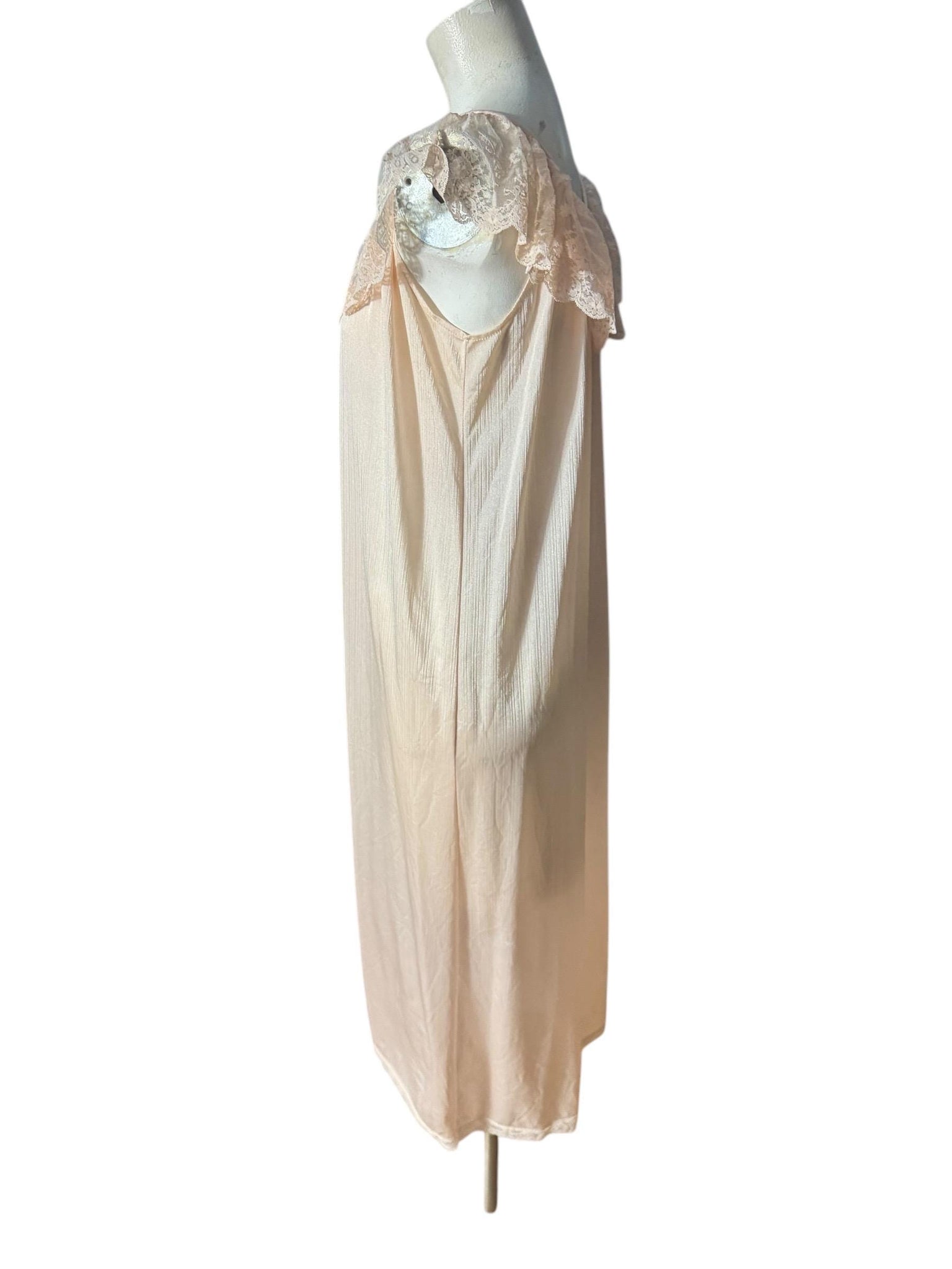 Vintage pink 80's long nightgown M