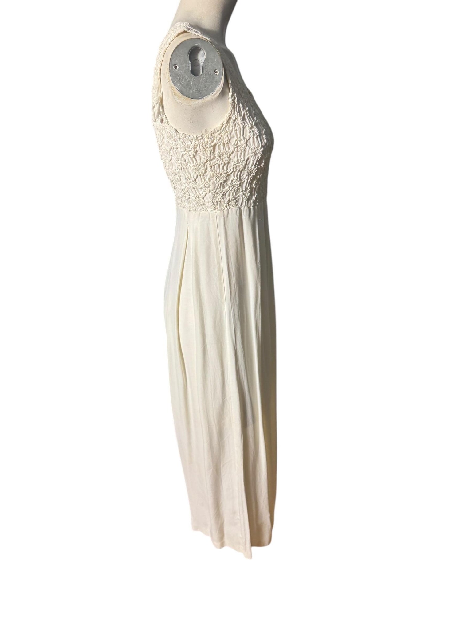 Vintage 80's white jumpsuit romper M Express