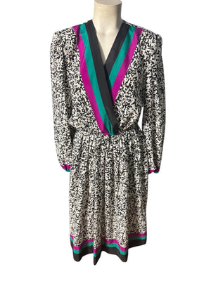 vintage 80's Leslie Fay dress M petite