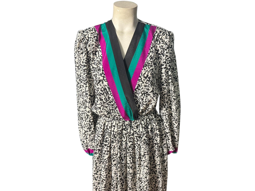 vintage 80's Leslie Fay dress M petite