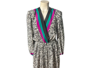 vintage 80's Leslie Fay dress M petite