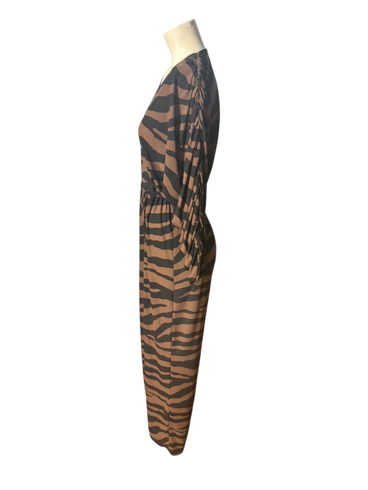 Vintage 80's black tiger jumpsuit M Pat Richards
