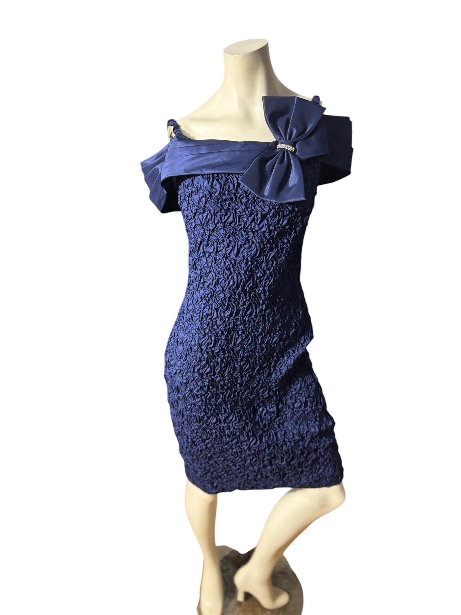 Vintage 80's blue prom party dress M