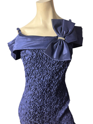 Vintage 80's blue prom party dress M