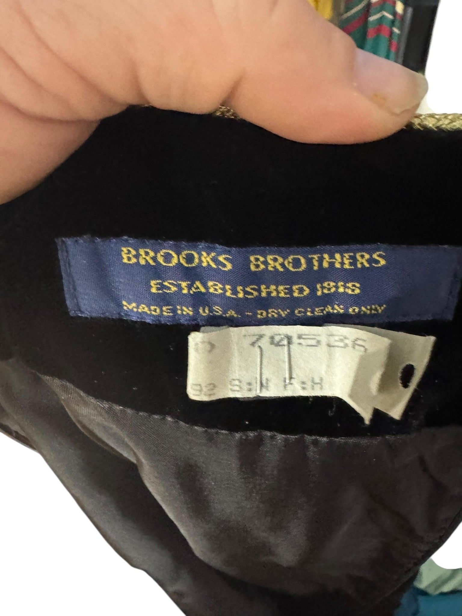 Vintage 80's black velvet dress M L Brooks Brothers