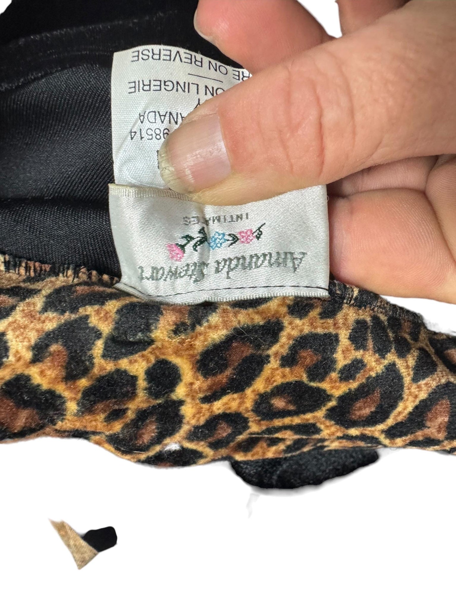 Vintage black leopard lounge robe M Amanda Stewart