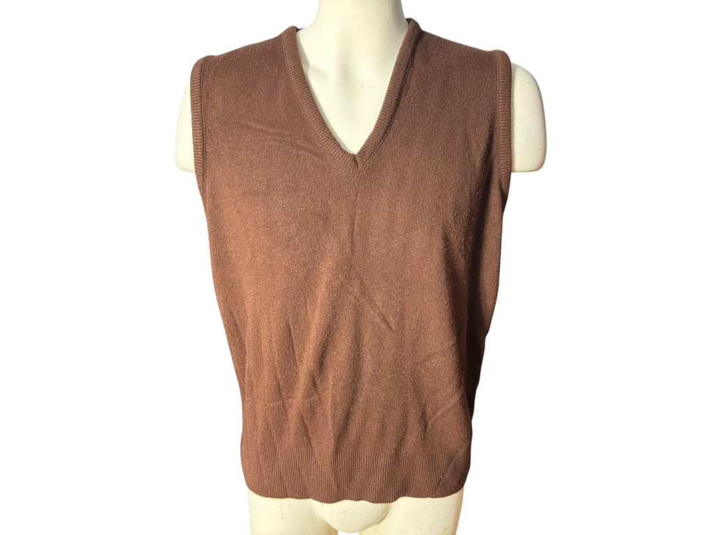 Vintage men’s brown sweater vest XL Sears Kings Row