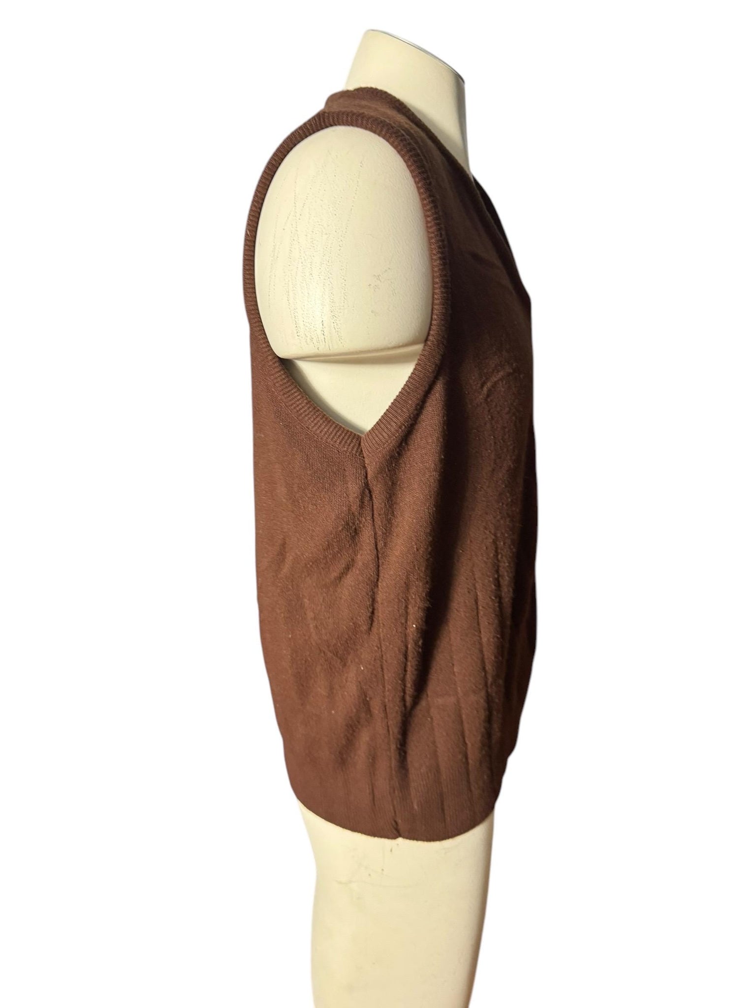 Vintage men’s brown sweater vest XL Sears Kings Row