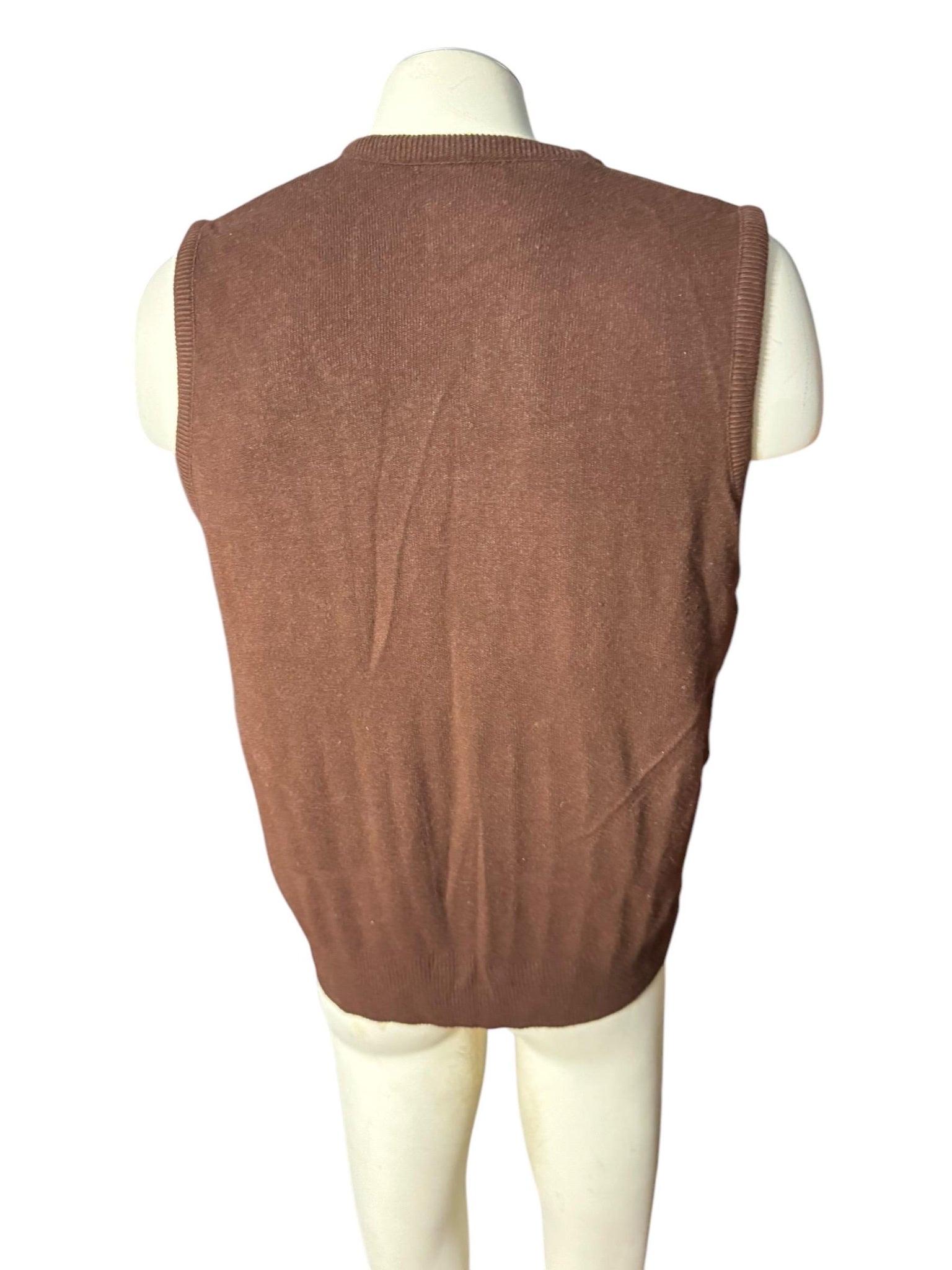 Vintage men’s brown sweater vest XL Sears Kings Row