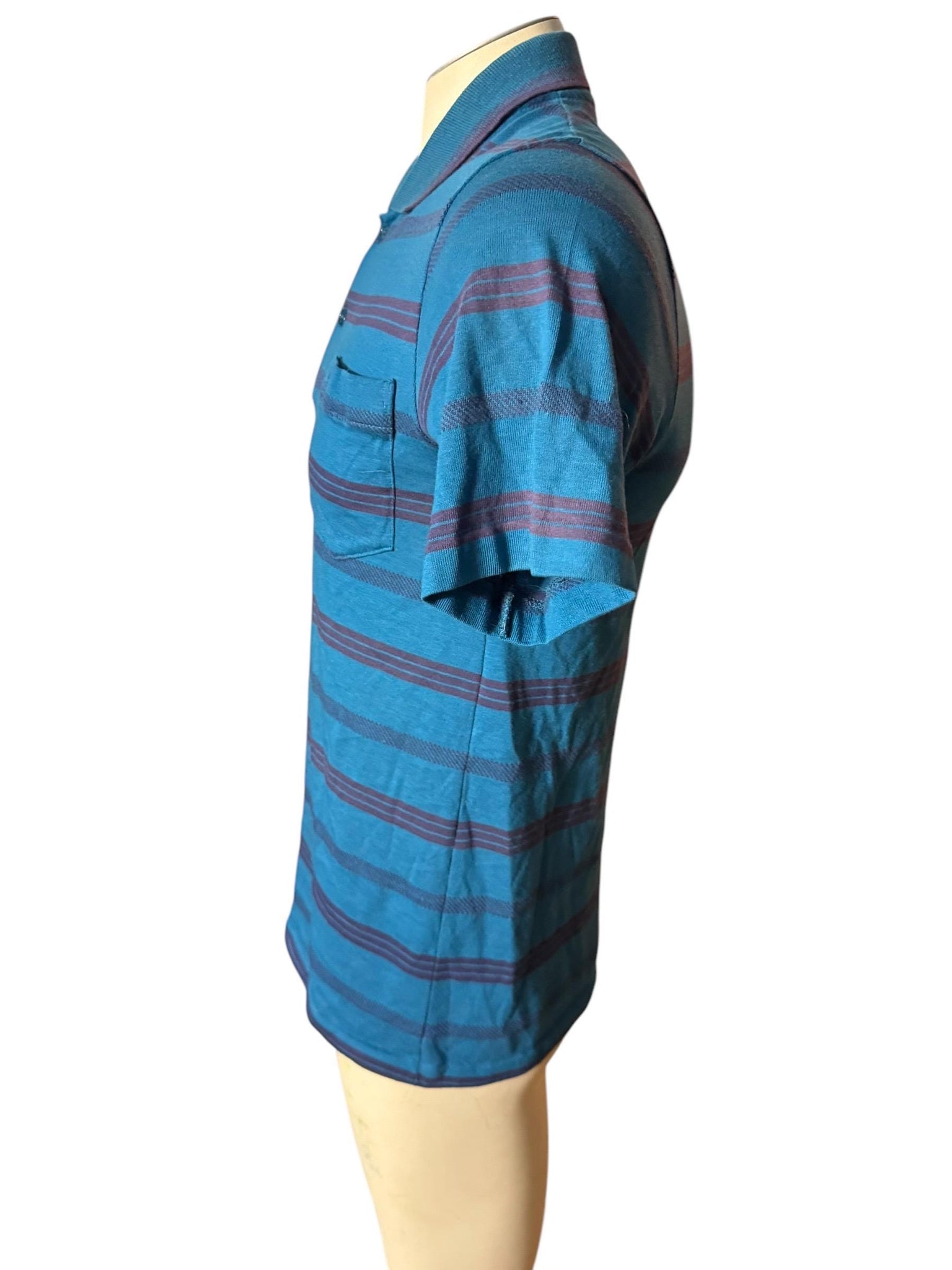 Vintage 80's turquoise men's polo shirt M Munsingwear