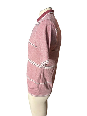 Vintage 70's men's knit polo shirt M Intera