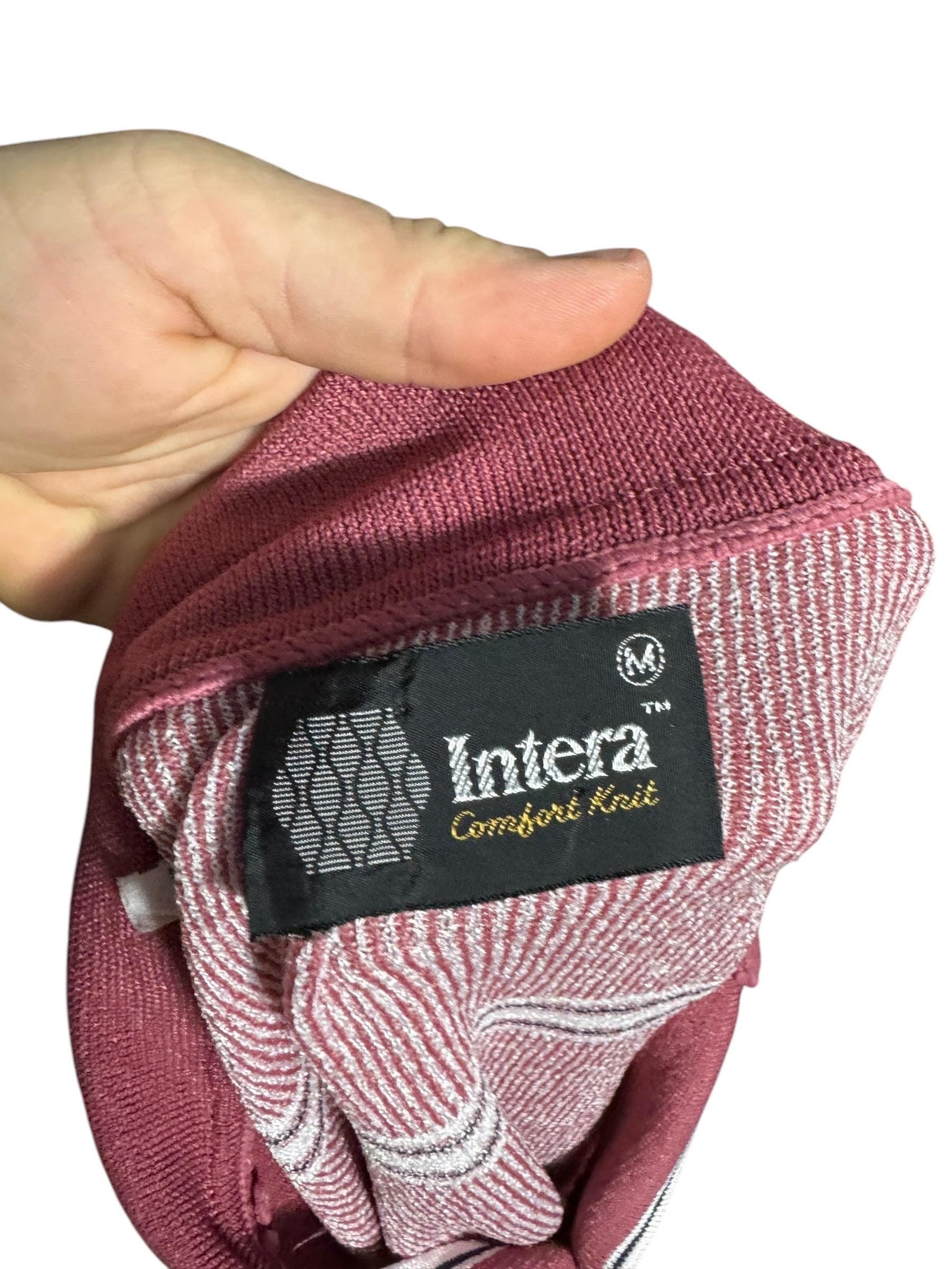 Vintage 70's men's knit polo shirt M Intera