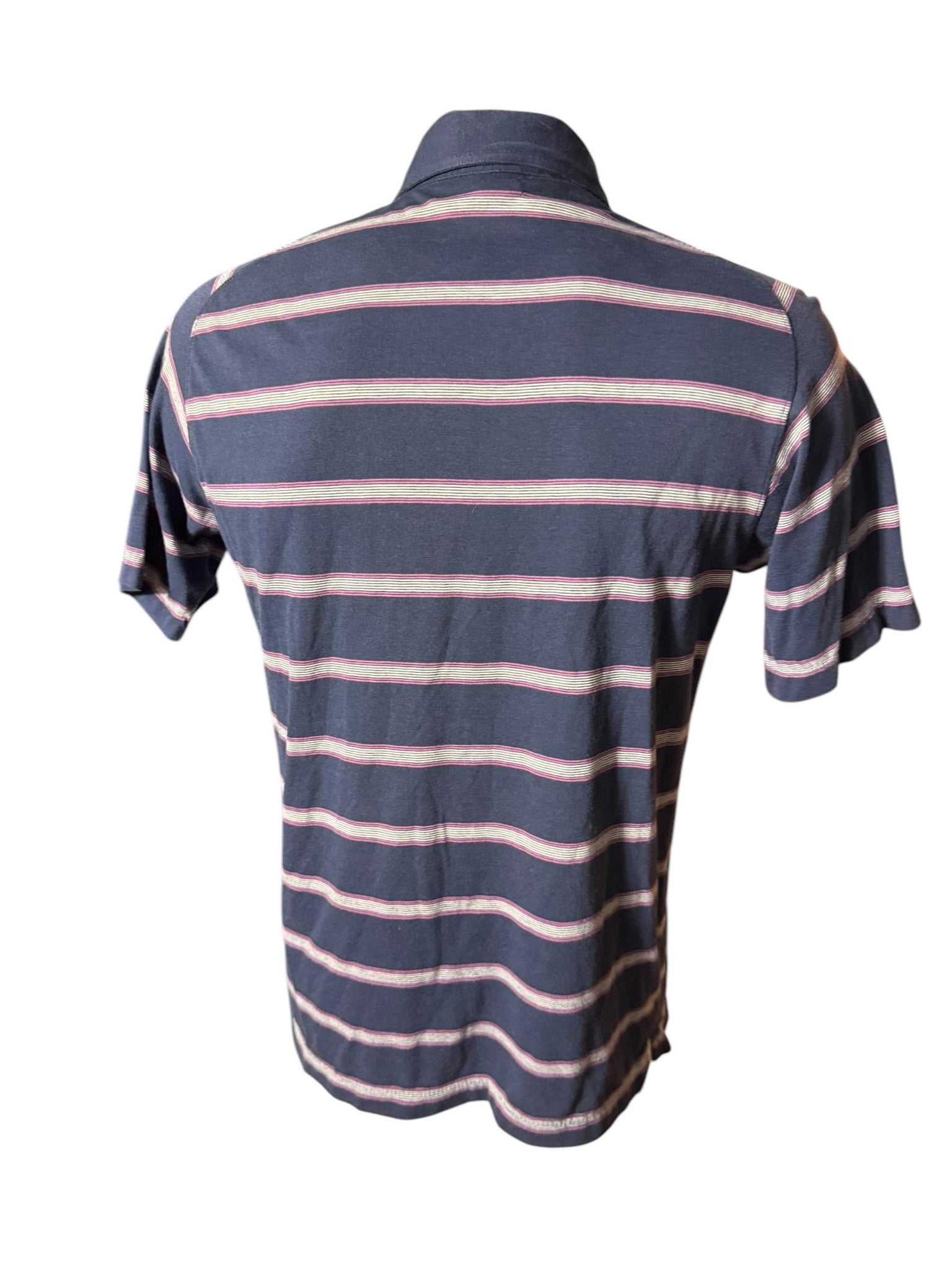 Vintage 80's men's navy purple polo shirt M Hogan