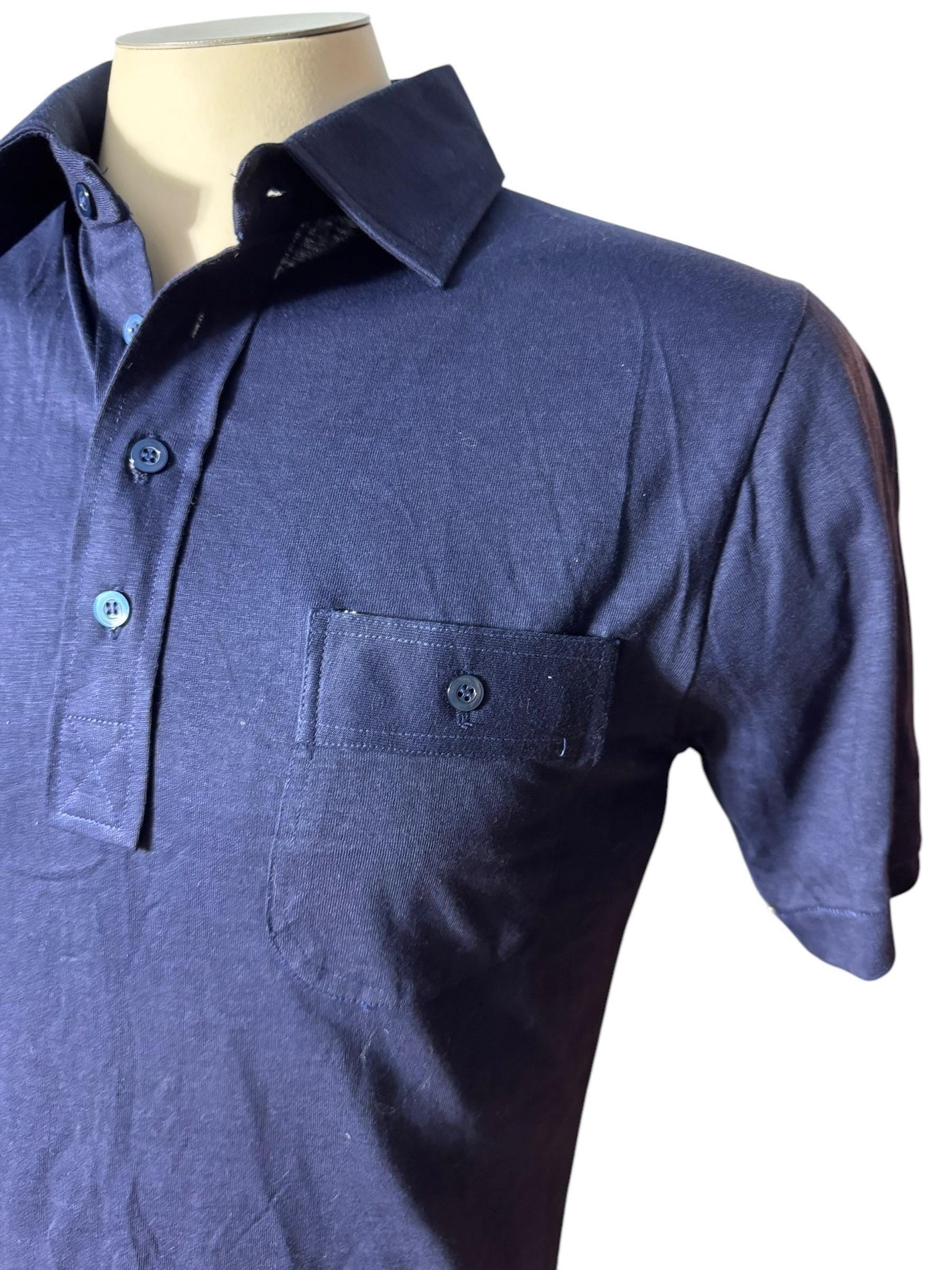 Vintage 80's navy men's polo shirt M Greg Richard