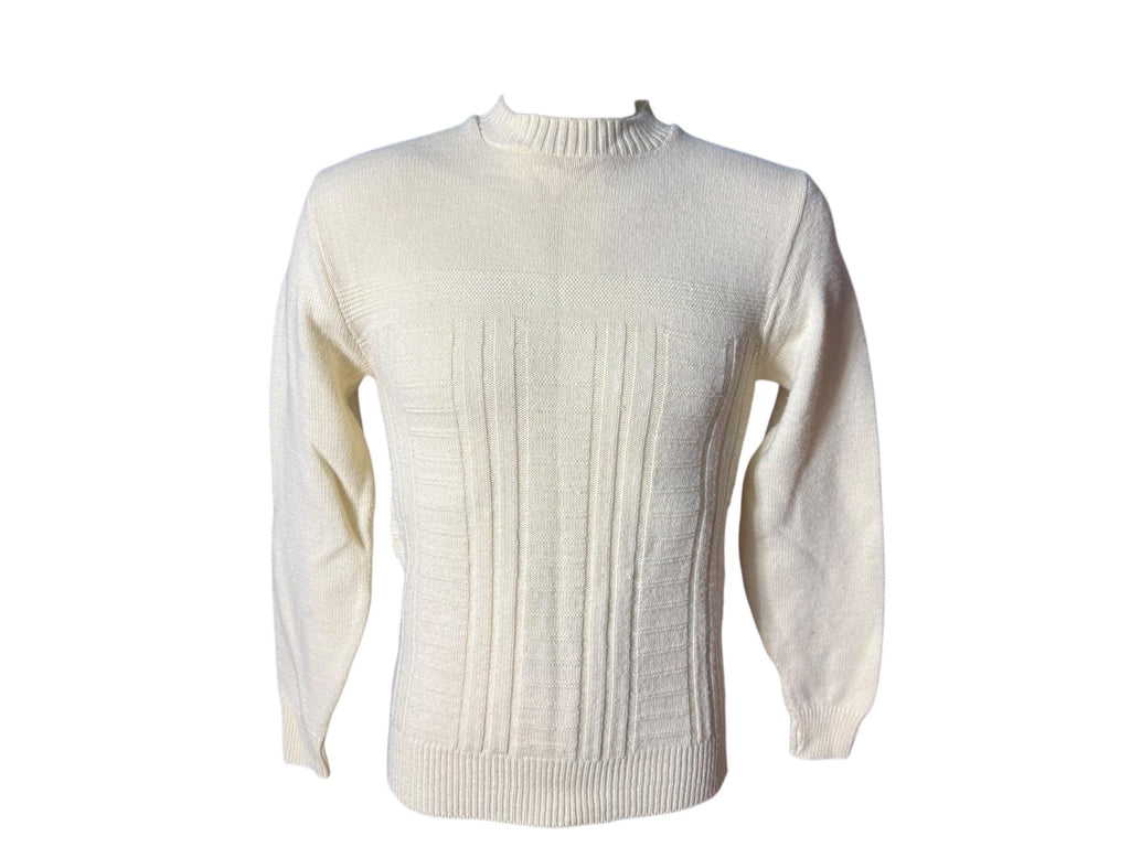Vintage 70's men's cream sweater M Drummond