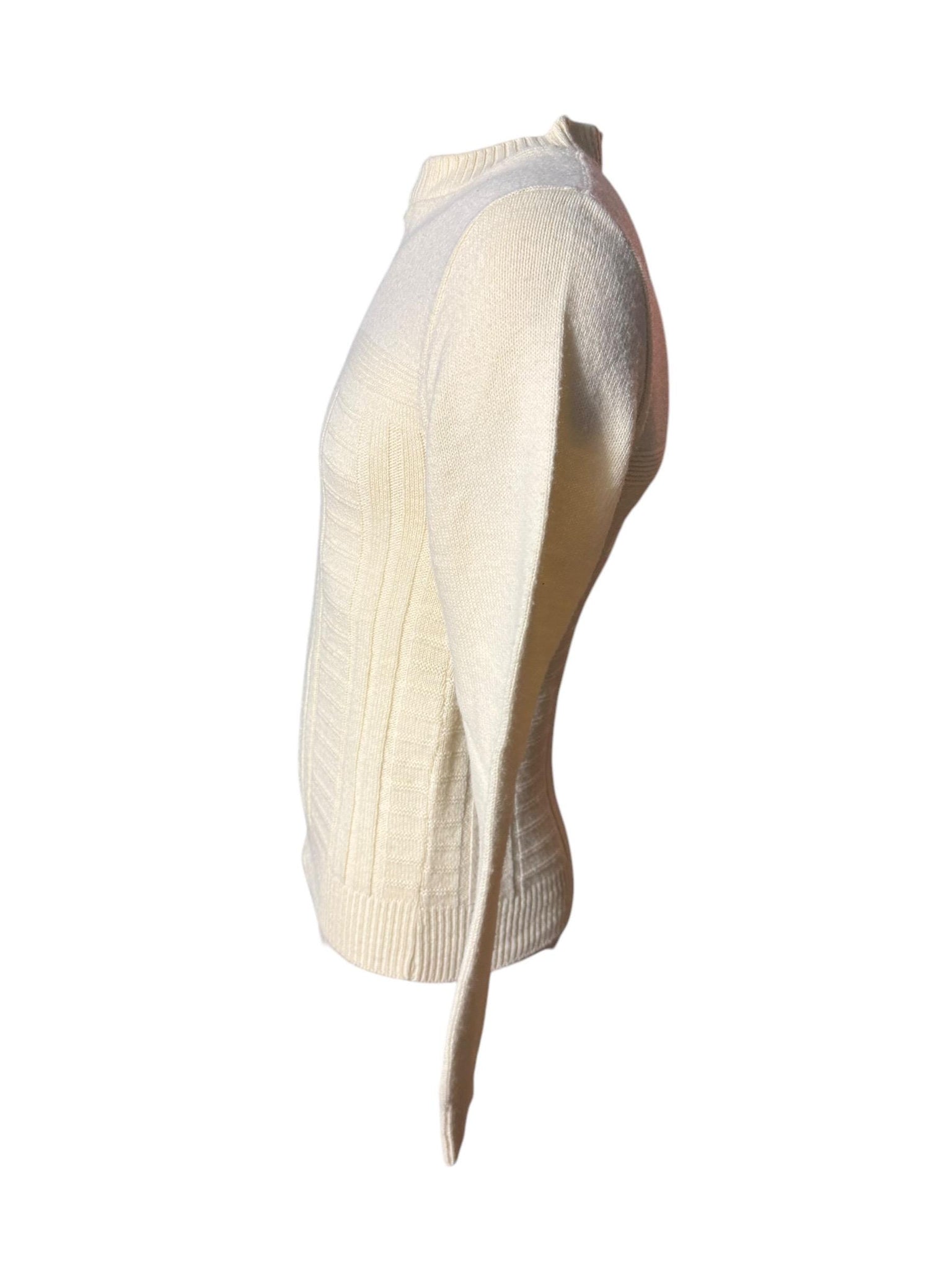 Vintage 70's men's cream sweater M Drummond