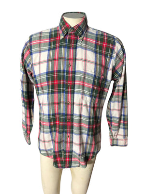 Vintage Gilhes red plaid flannel shirt M