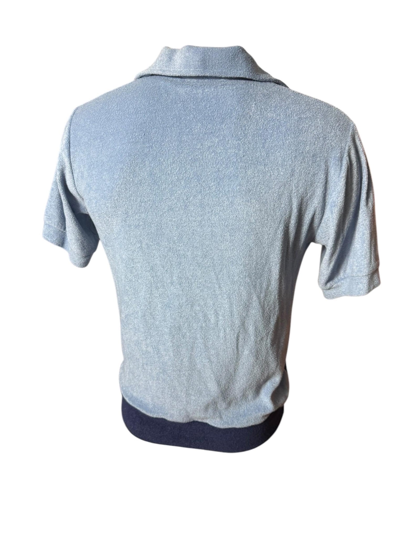 Vintage 70’s blue & tan terry cloth pullover M Richman