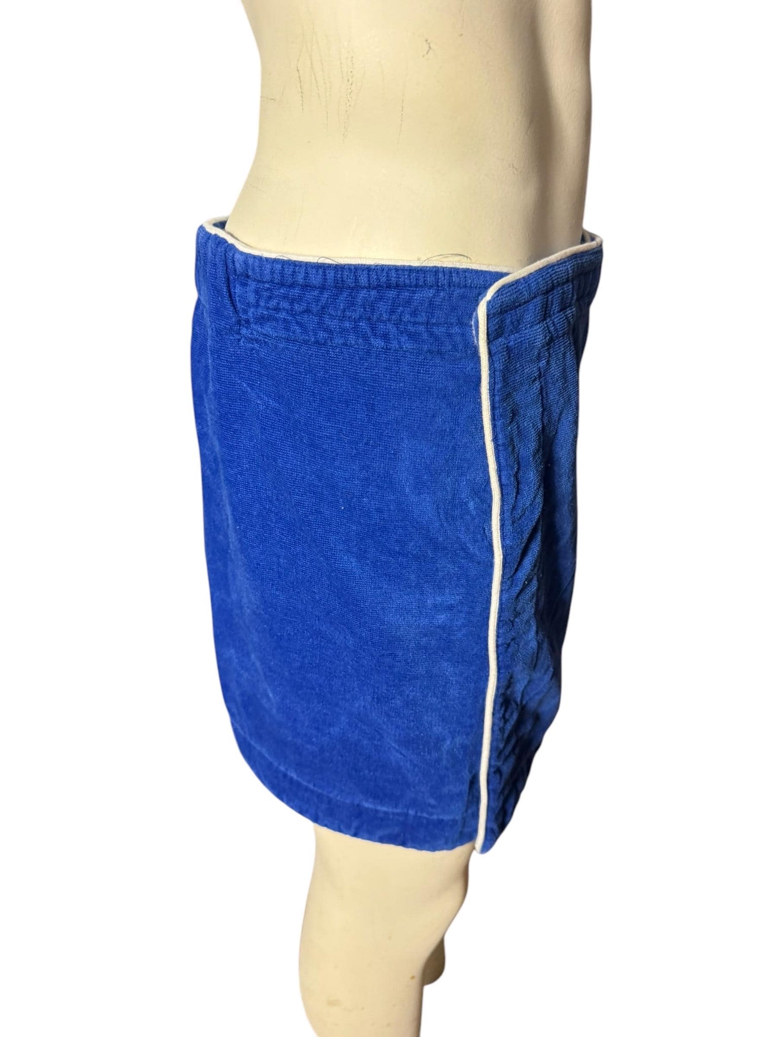 Vintage 70's Izod blue towel wrap kilt