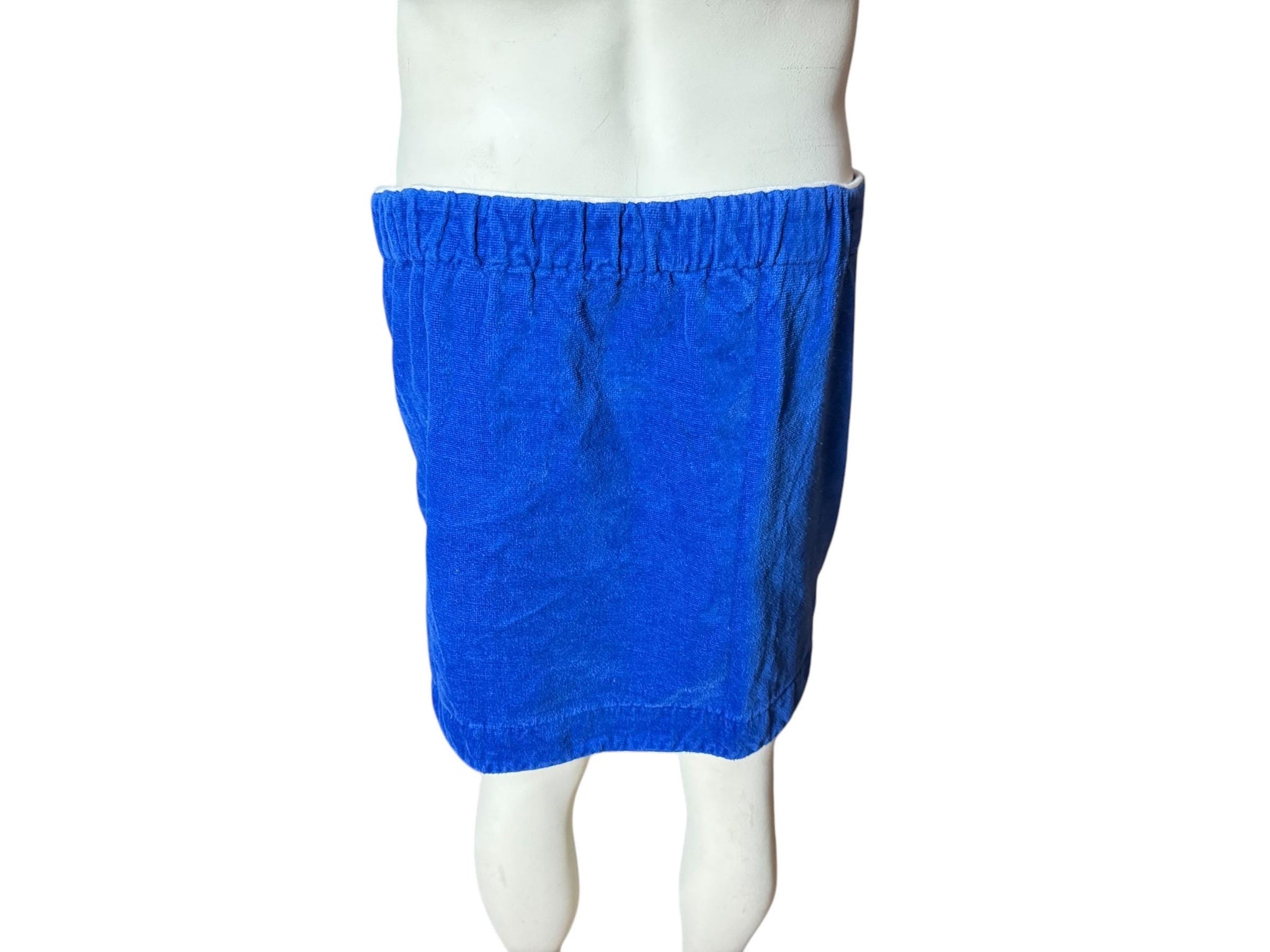 Vintage 70's Izod blue towel wrap kilt