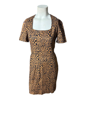 Vintage 80's black & brown fitted dress Gigi 6