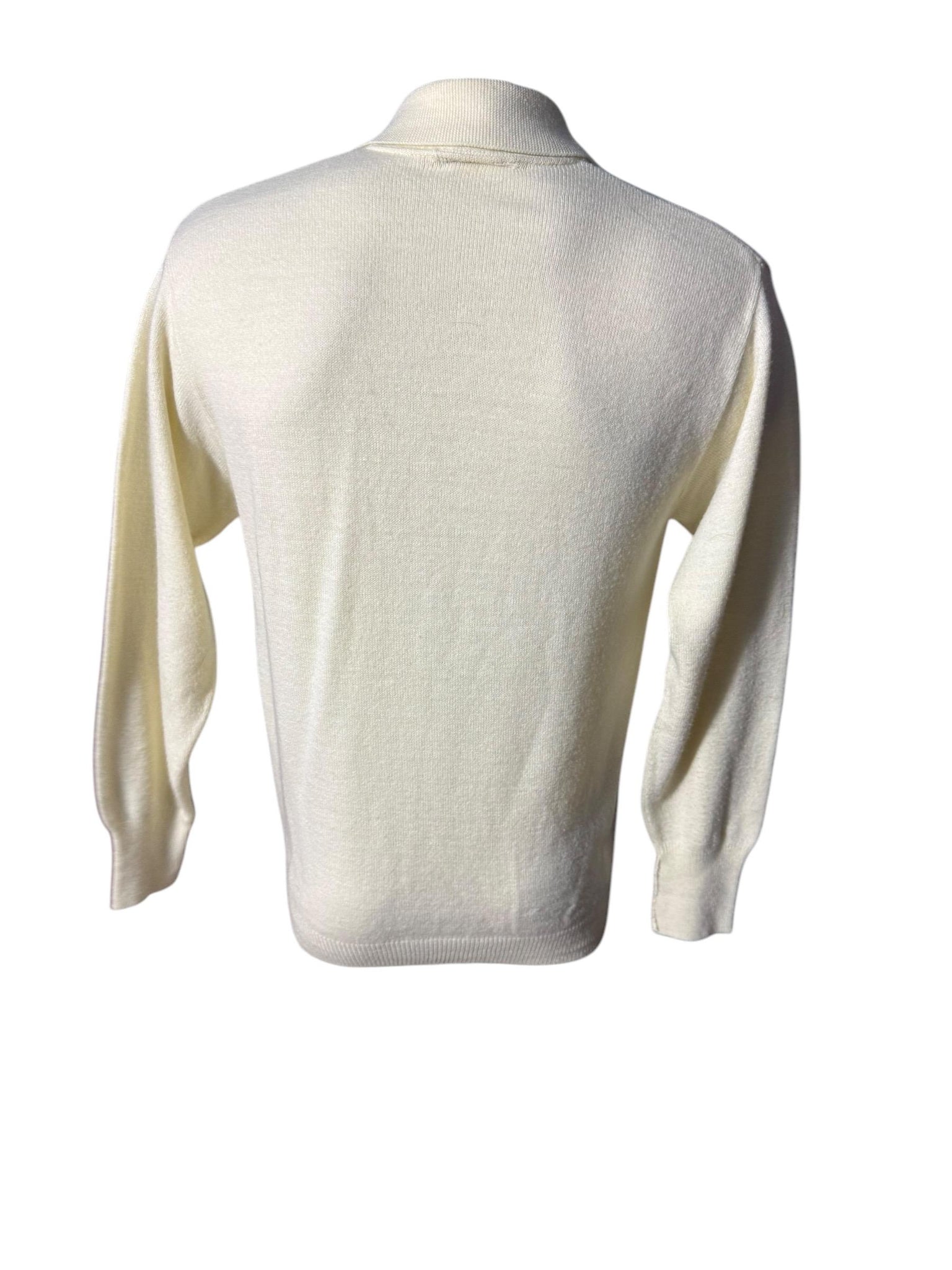 Vintage 70's men's off white sweater L Royal Knight