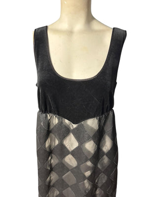 Vintage Lucie Ann long black nightgown L XL