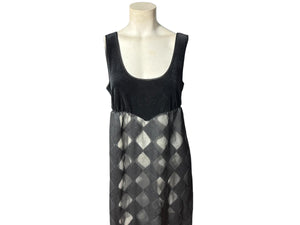 Vintage Lucie Ann long black nightgown L XL