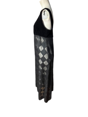 Vintage Lucie Ann long black nightgown L XL