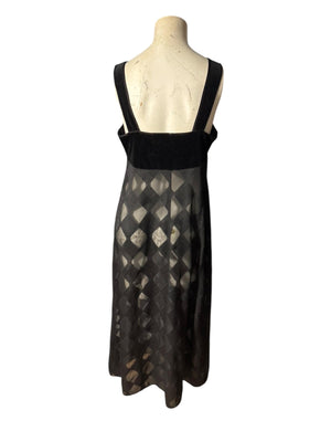 Vintage Lucie Ann long black nightgown L XL