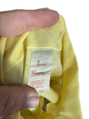 Vintage 60's cotton yellow robe house dress XL