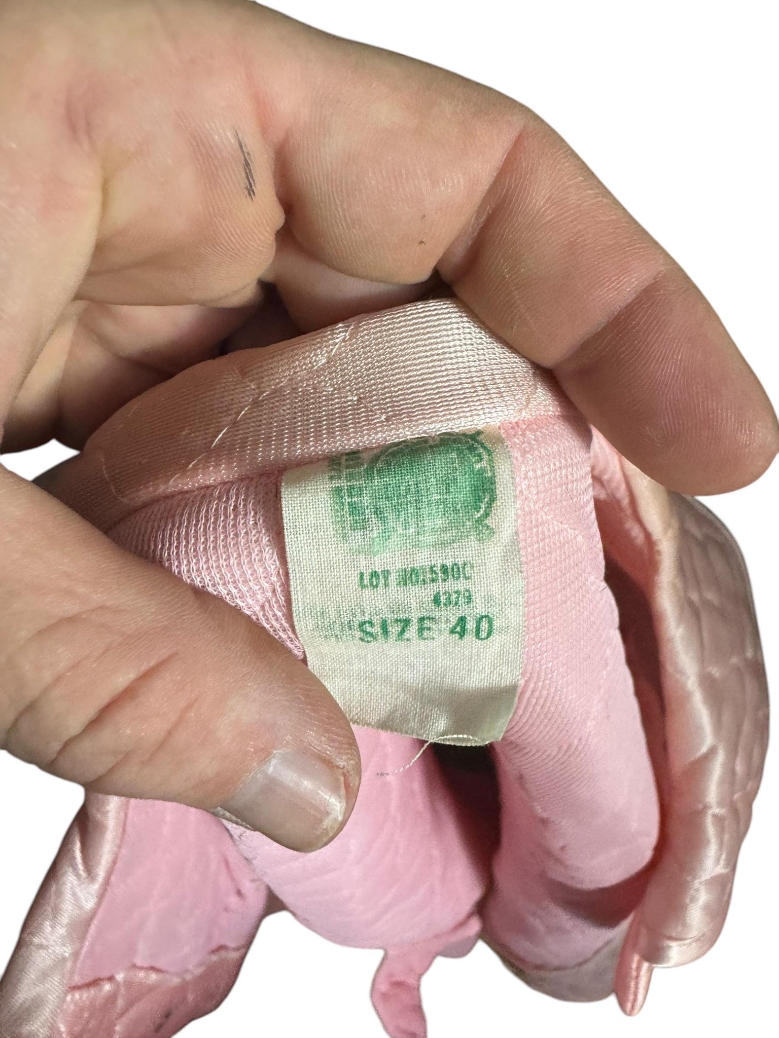 Vintage 60's quilted pink robe L 40