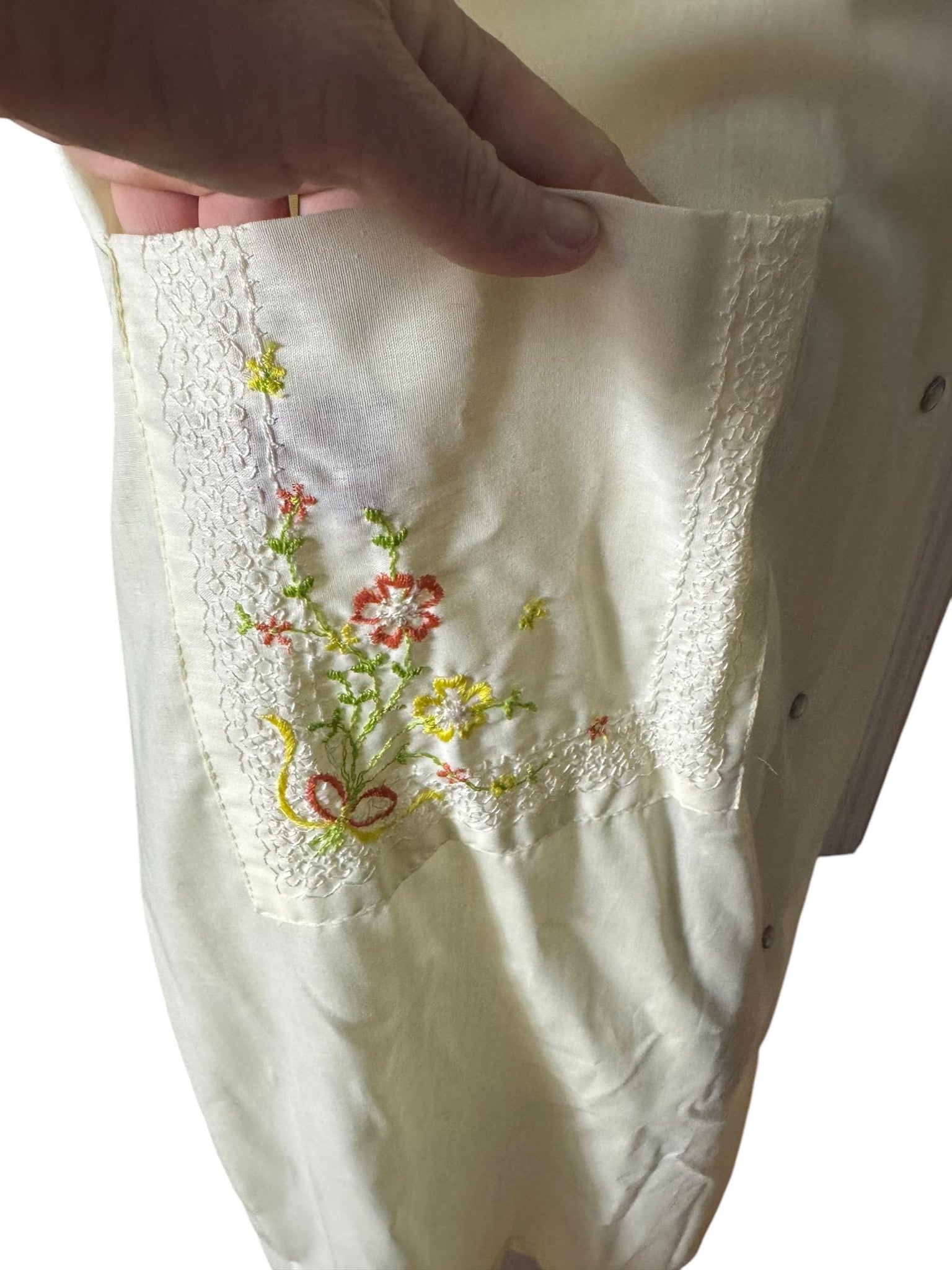 Vintage 60's cotton yellow robe house dress L Carole