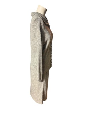 Vintage 70's women's sweater suit skirt & jacket M L Feather Knits