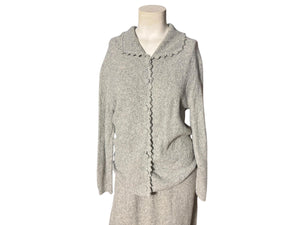 Vintage 70's women's sweater suit skirt & jacket M L Feather Knits