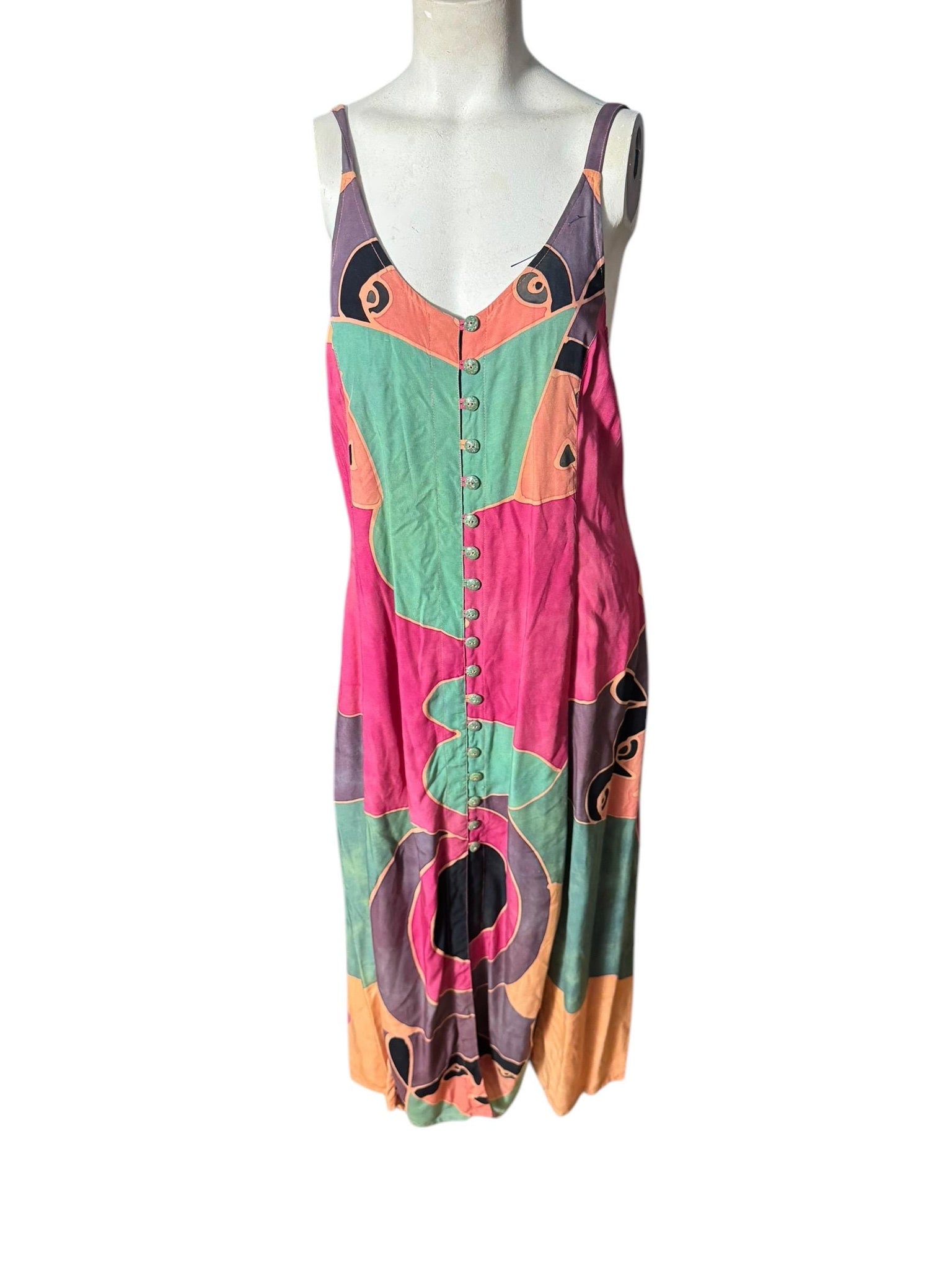 Vintage 80's sun dress M L Tropical Tantrum