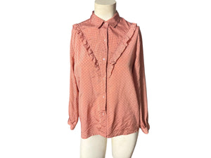 Vintage 80's prairie lace blouse S M
